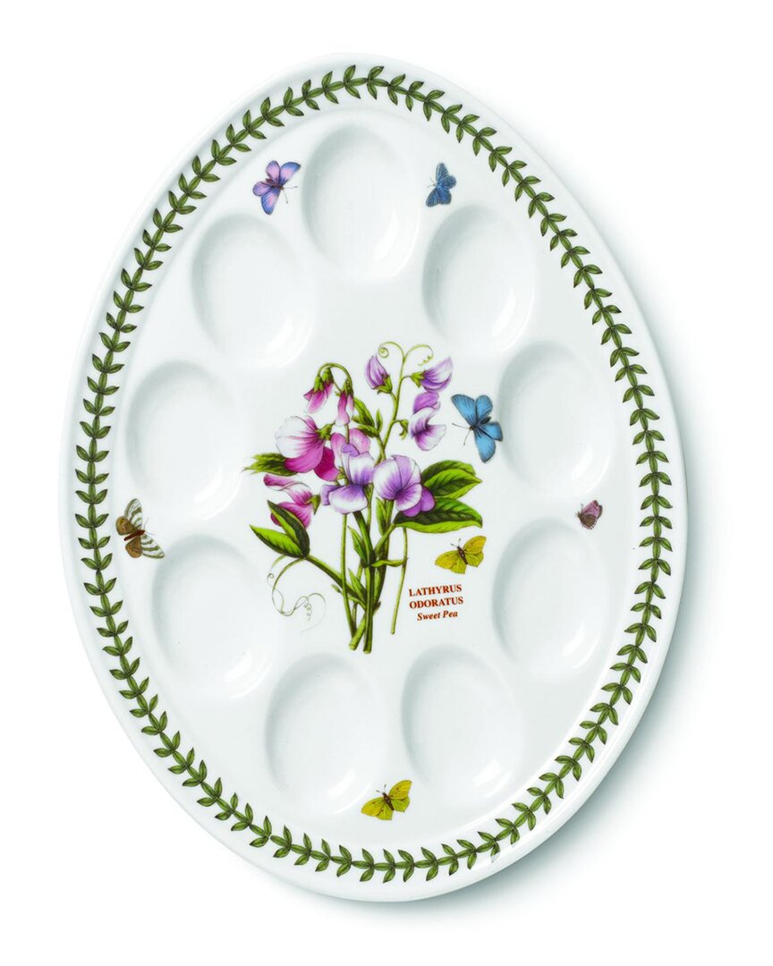 Portmeirion Botanic Garden Devilled Egg Plate In White