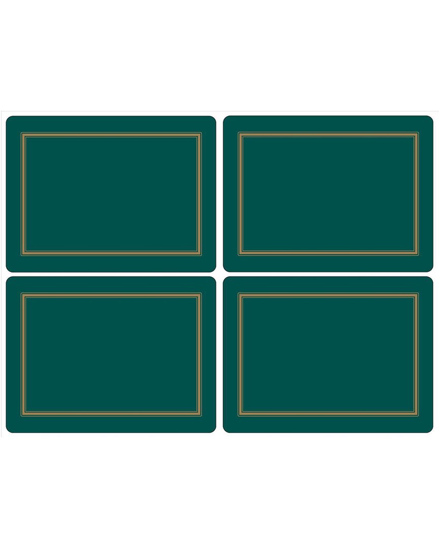 Shop Pimpernel Classic Emerald Placemats Set Of 4 In Medium