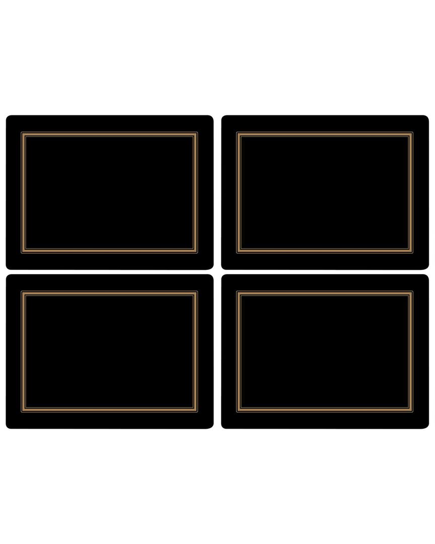 Pimpernel Classic Black Set Of 4 Placemats