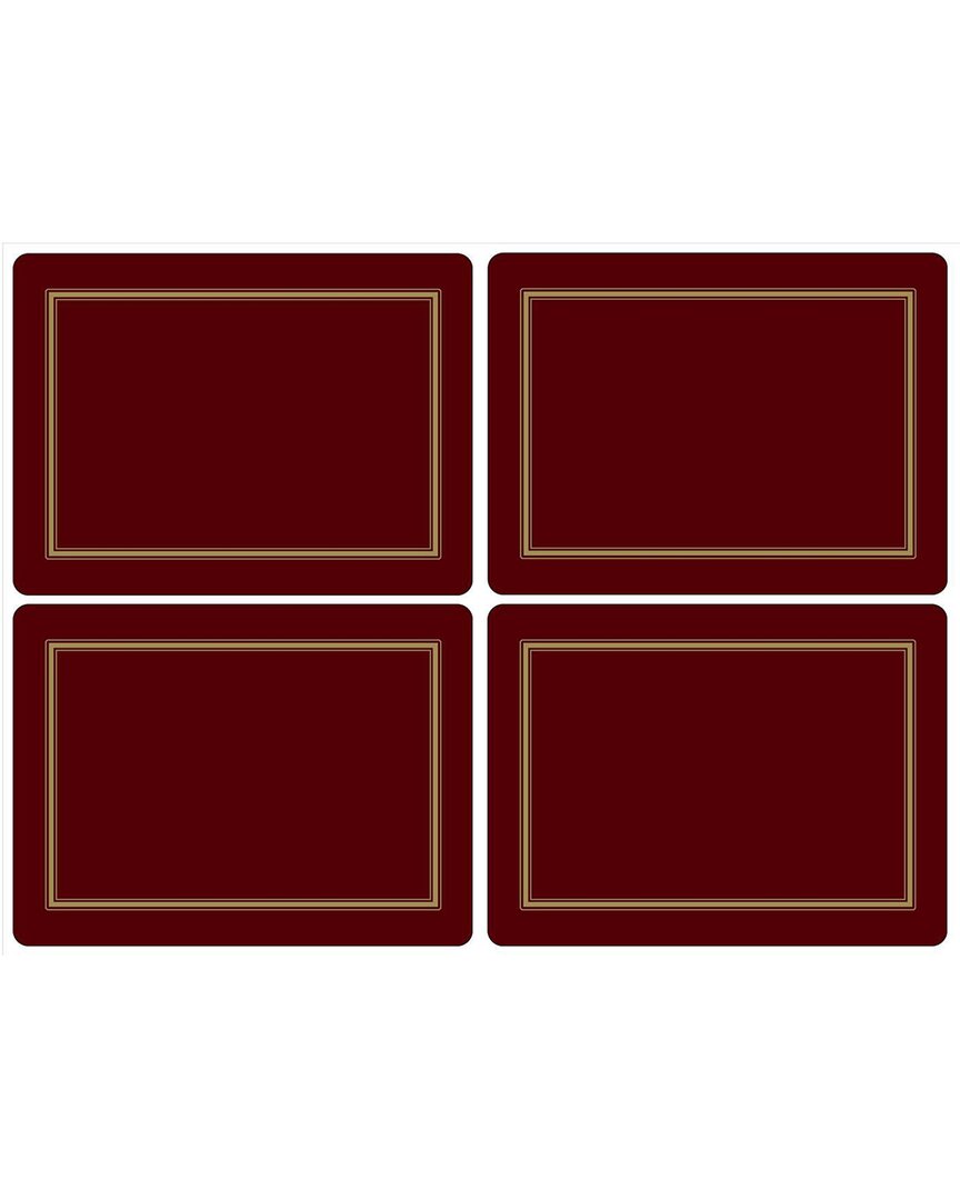 Shop Pimpernel Set Of 4 Classic Burgundy Placemats In Medium