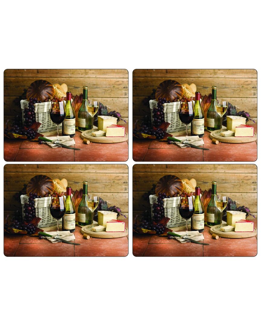 Pimpernel Artisanal Wine Placemats Set Of 4 In Brown