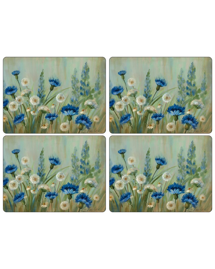 Pimpernel Fleurs Des Champs Placemats Set Of 4 In Blue