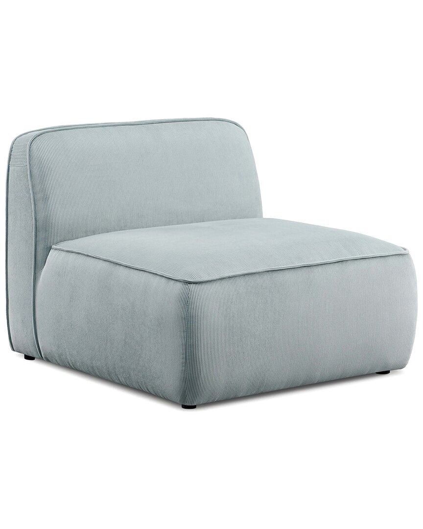 Tov Furniture Travie Performance Corduroy Velvet Armless Chair In Green
