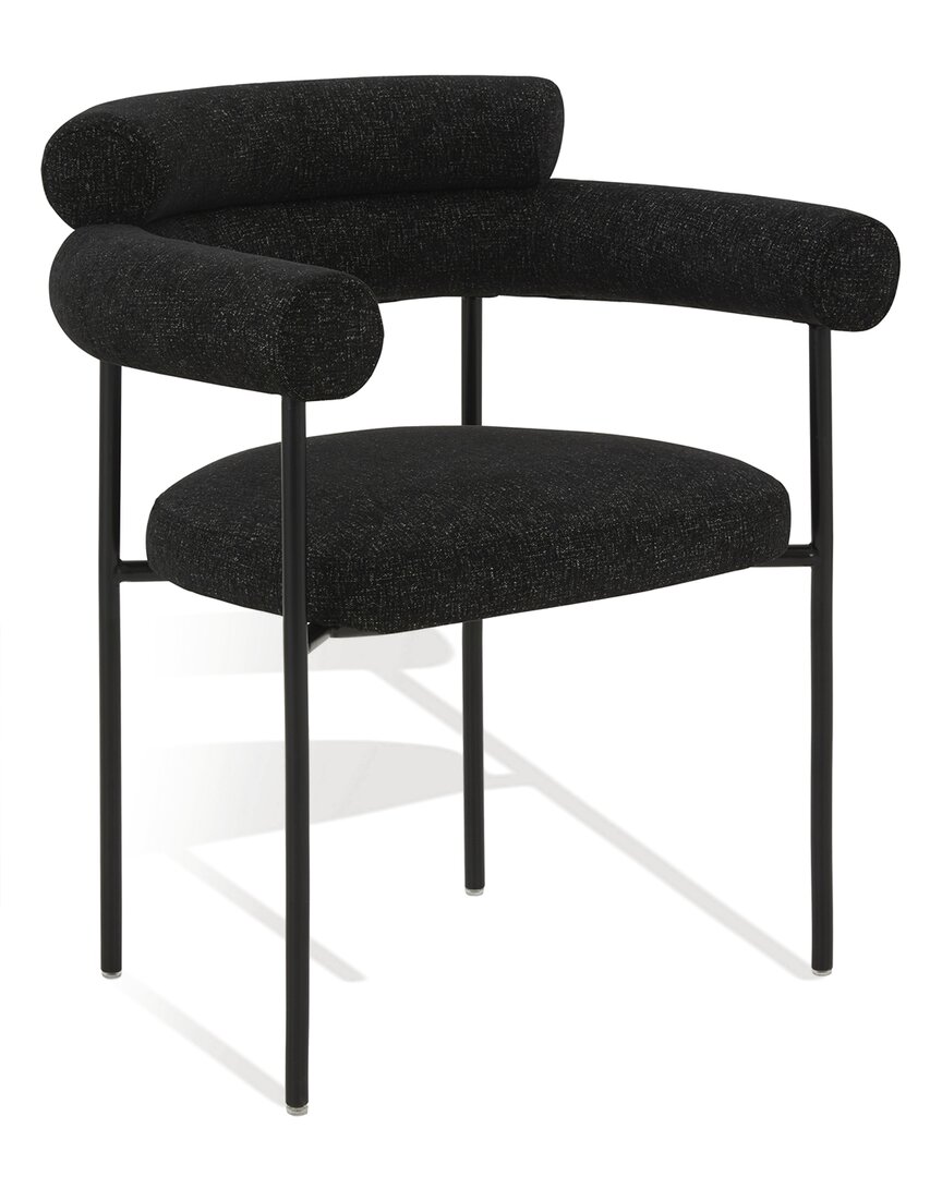 Safavieh Couture Jaslene Curved Back Dining Chair In Black