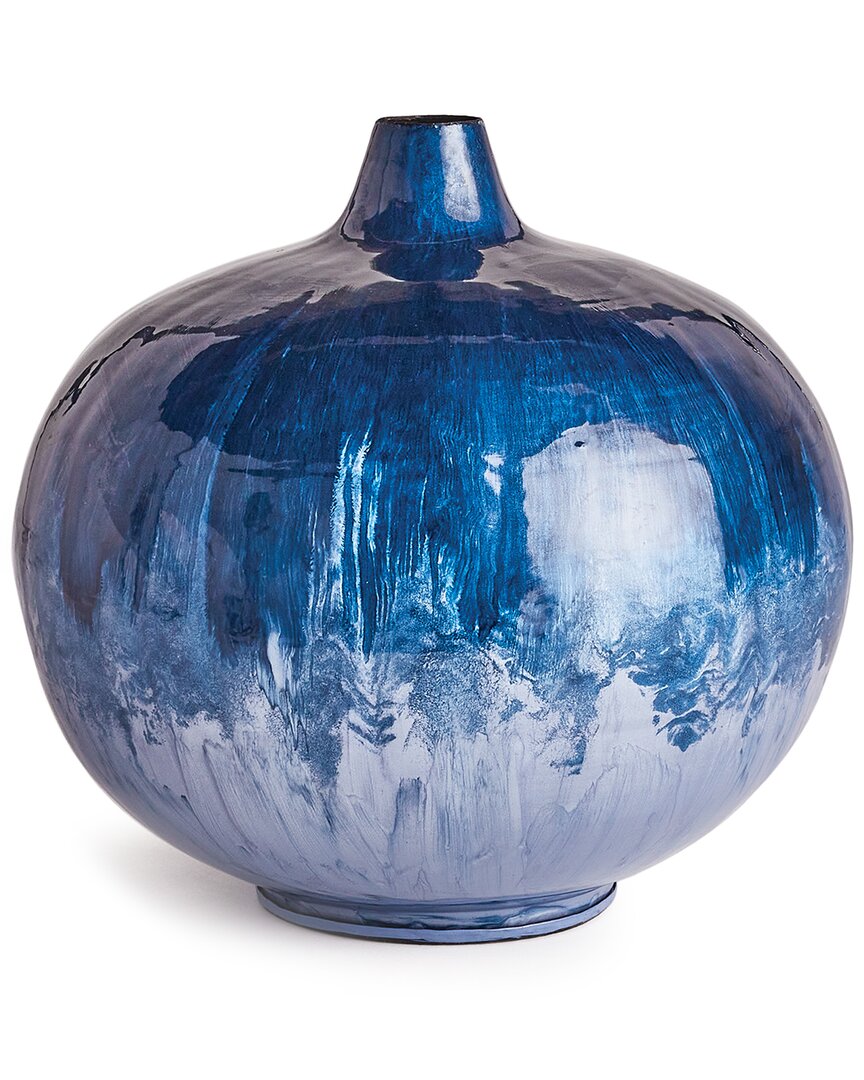 Napa Home & Garden Petite Enameled Vase In Blue