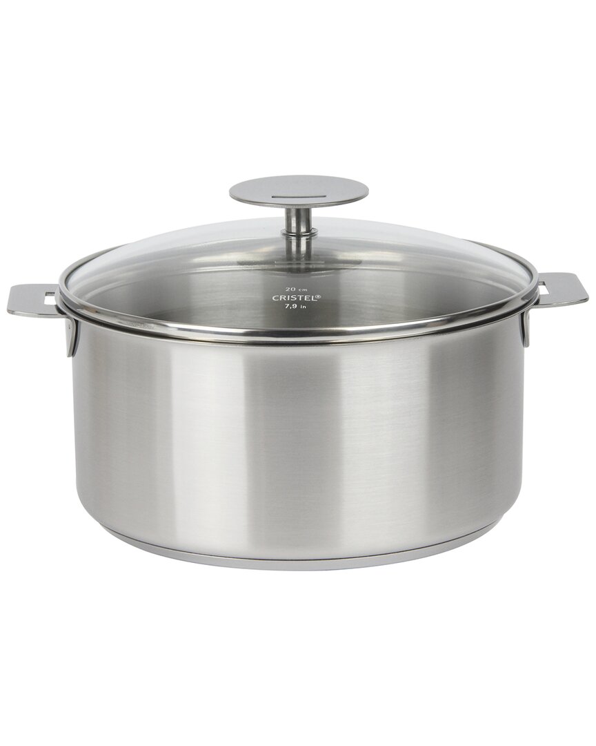 CRISTEL CRISTEL MUTINE SATIN 3QT SAUCEPAN WITH LID AND REMOVABLE HANDLE