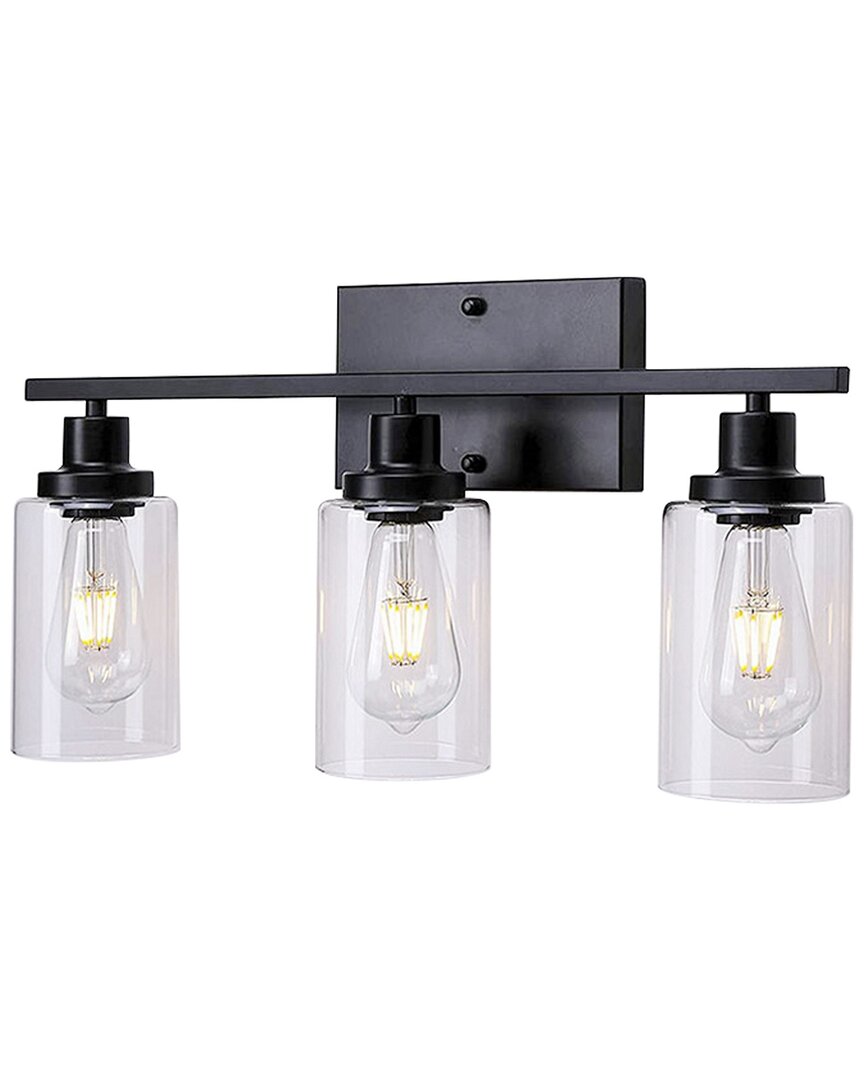 Fresh Fab Finds 3 Light Wall Sconce Lighting With Clear Glass Shade Bathroom Vanity Lamp Fixture Modern Mounted Ligh