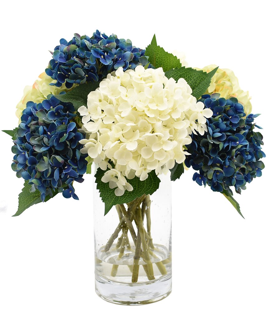 Creative Displays White, Blue, And Green Hydrangea Floral Arrangement