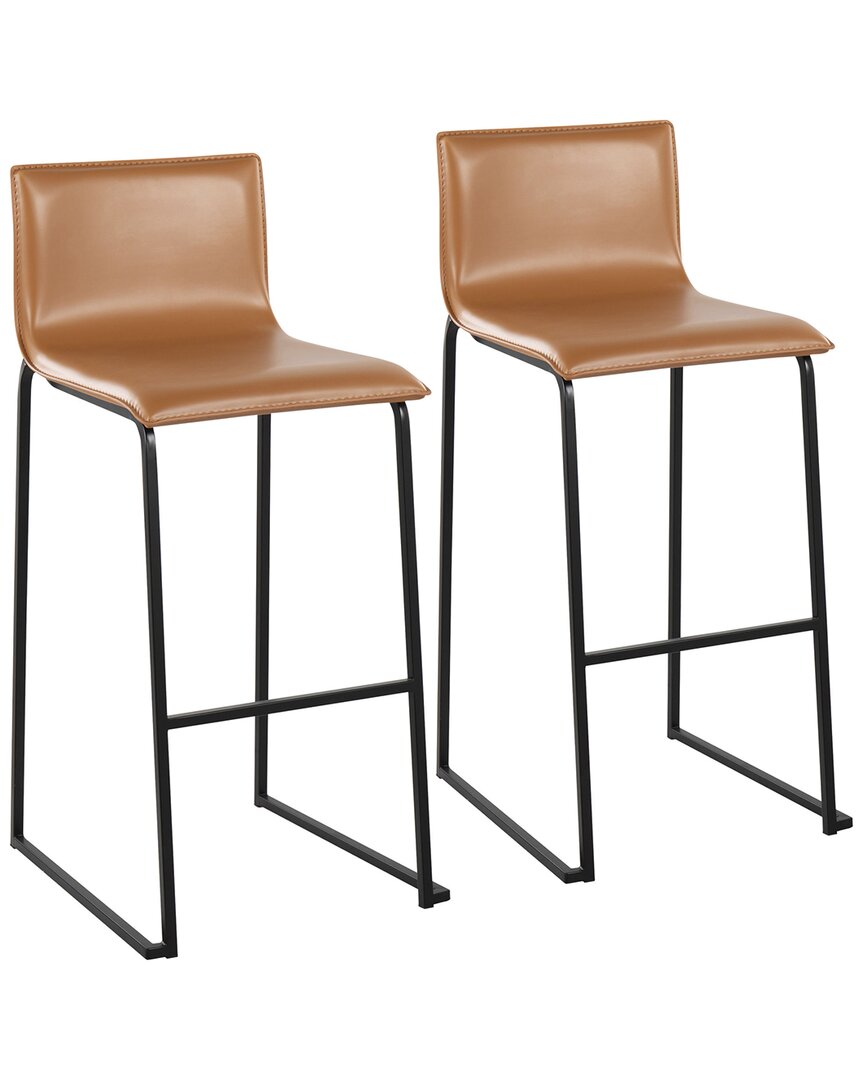 Lumisource Mara Barstool Set Of 2 In Black