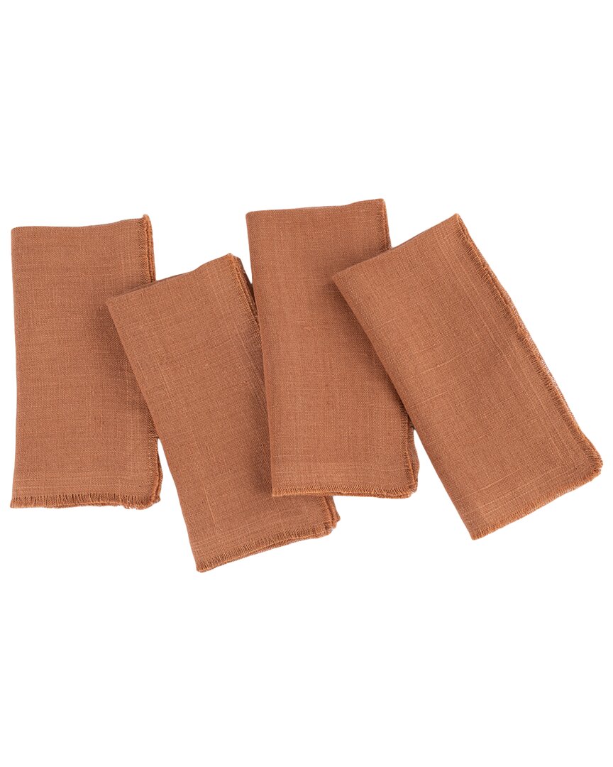 Amity Home Set Of 4 Ranier Linen Dinner Napkins