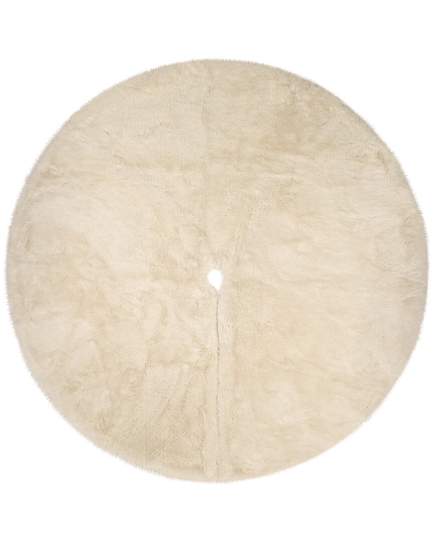 Northlight 84in Fluffy Round Tree Skirt In Neutral