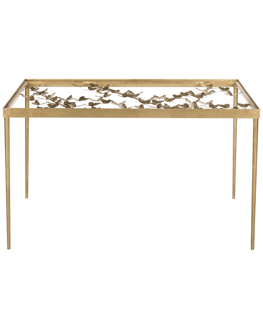 Safavieh Rosalia Butterfly Desk In Gold
