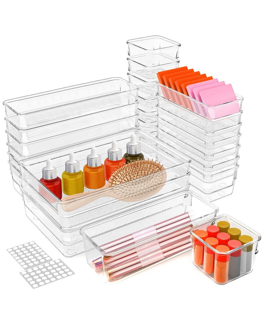 Fresh Fab Finds 25pc Clear Plastic Drawer Organizers