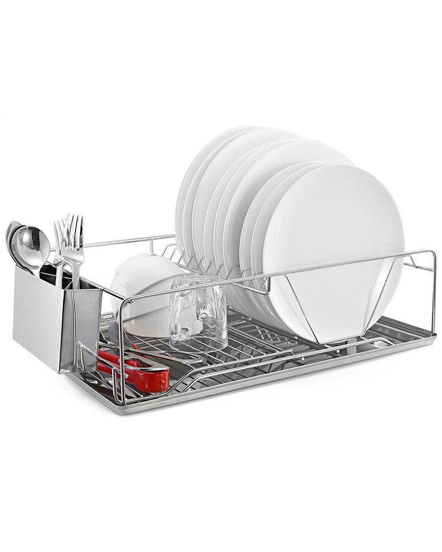 Shop Fresh Fab Finds Stainless Steel Dish Rack In Silver