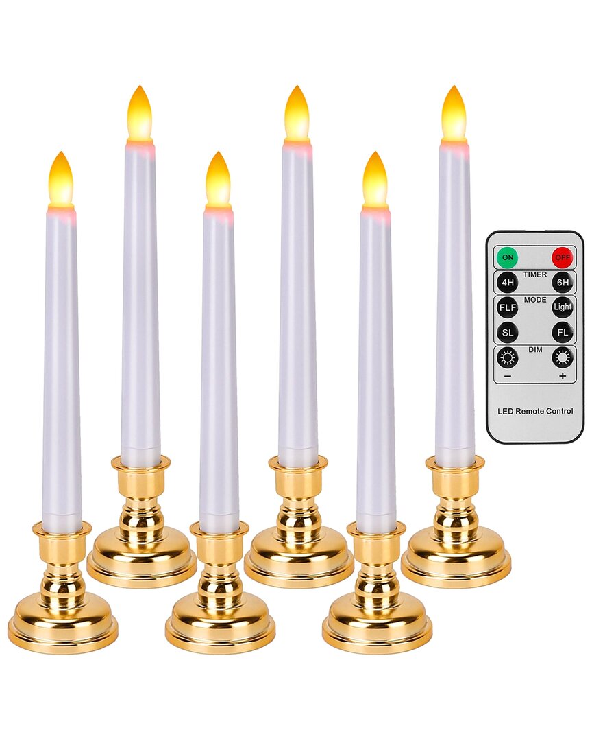 Fresh Fab Finds Imountek 6-pack Flameless Taper Candles In White