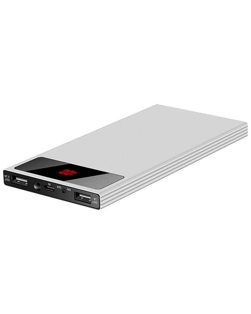 Fresh Fab Finds 20k Mah Silver Power Bank With Flashlight In Silver