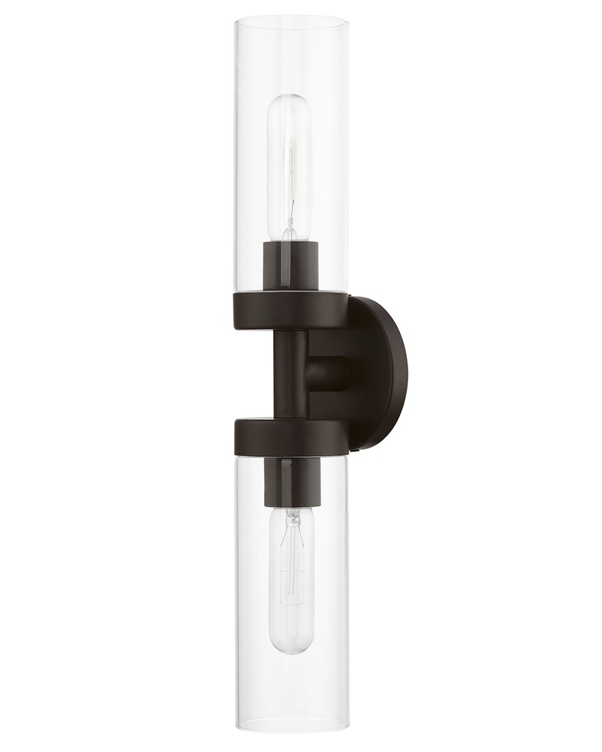 Livex Lighting 2 Light Bronze Ada Vanity Sconce In Gold