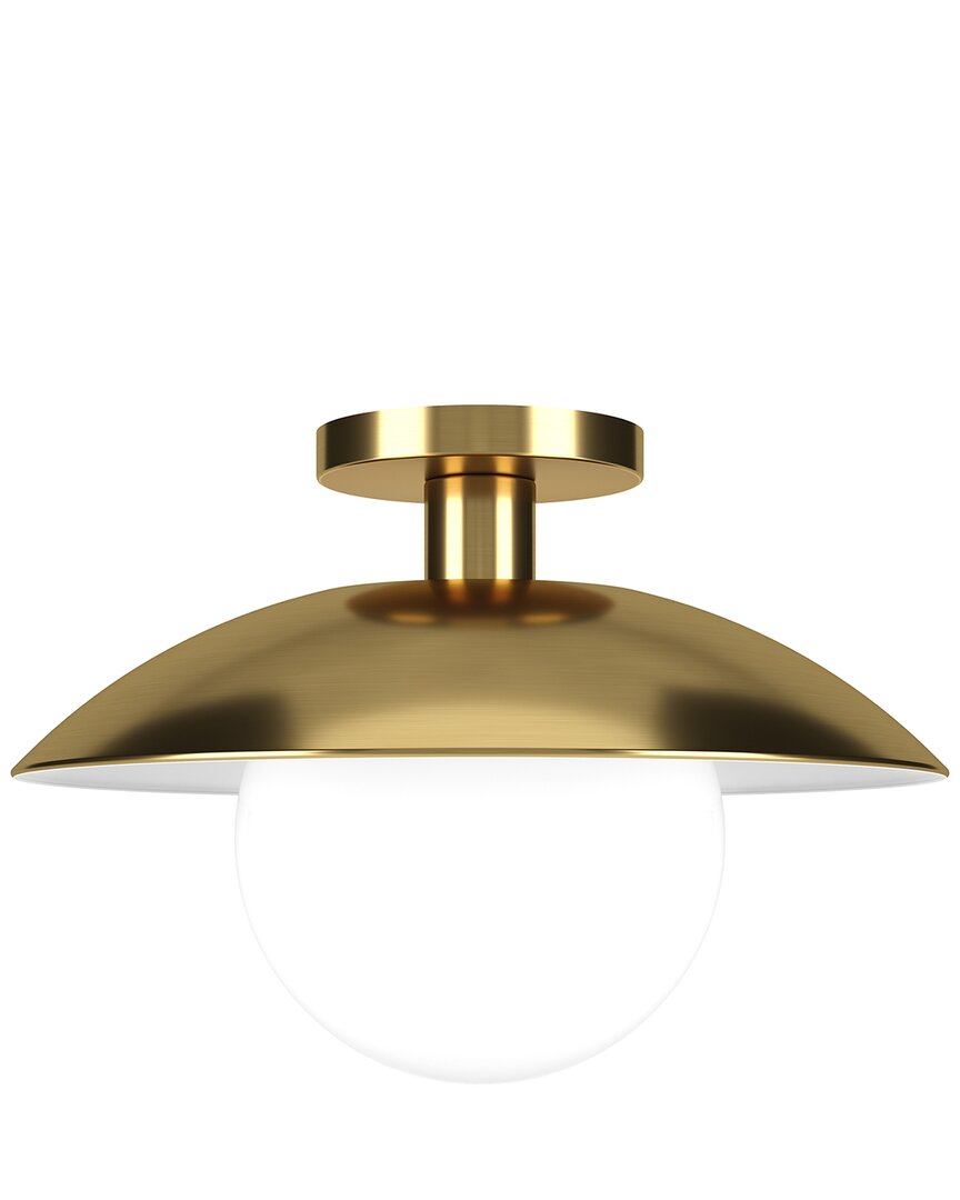 Abraham + Ivy Alvia 14.5in Semi Flush Mount With Glass & Metal Shade