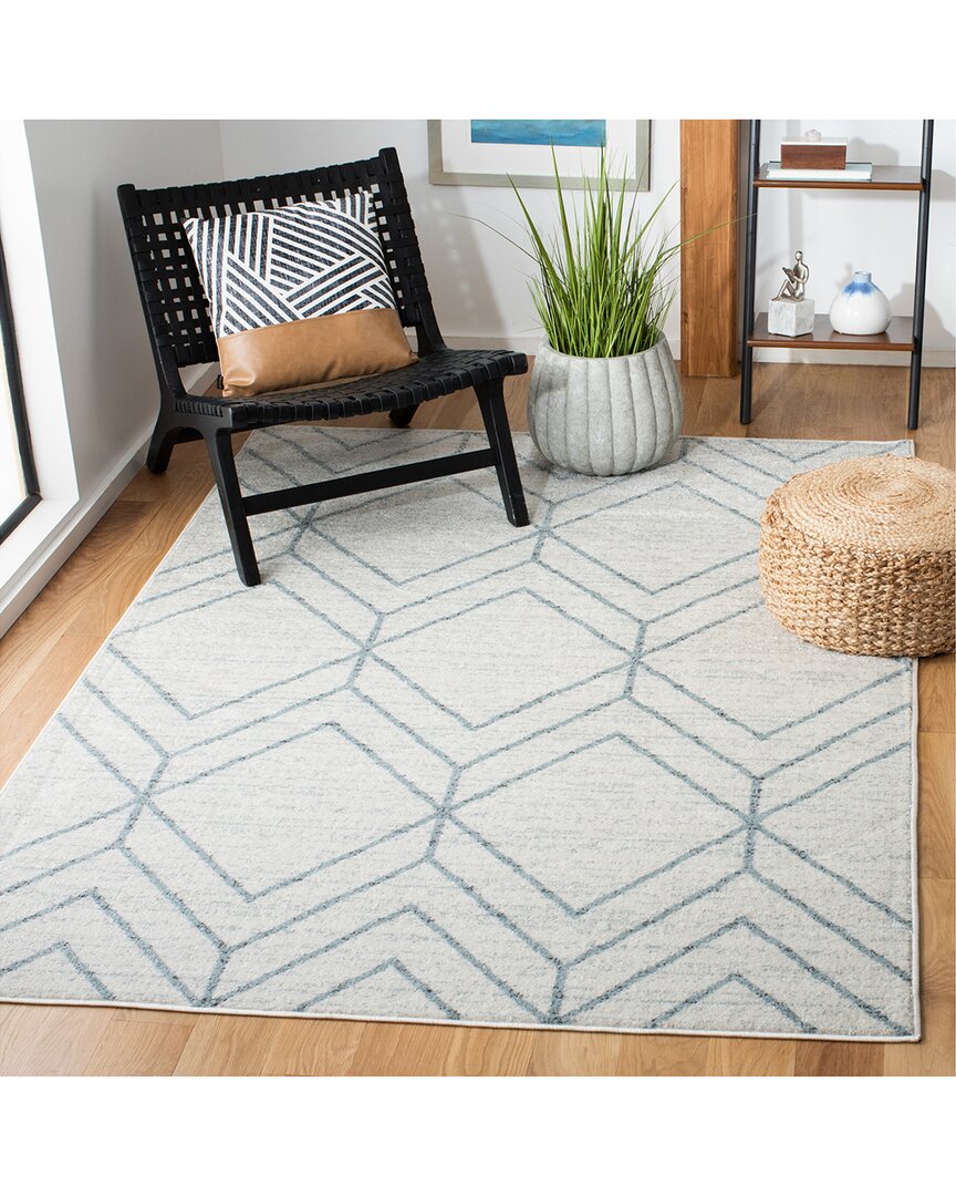Safavieh Adirondack Machine Made Area Rug, Grey / Blue Contemporary Style Easy Care In Green