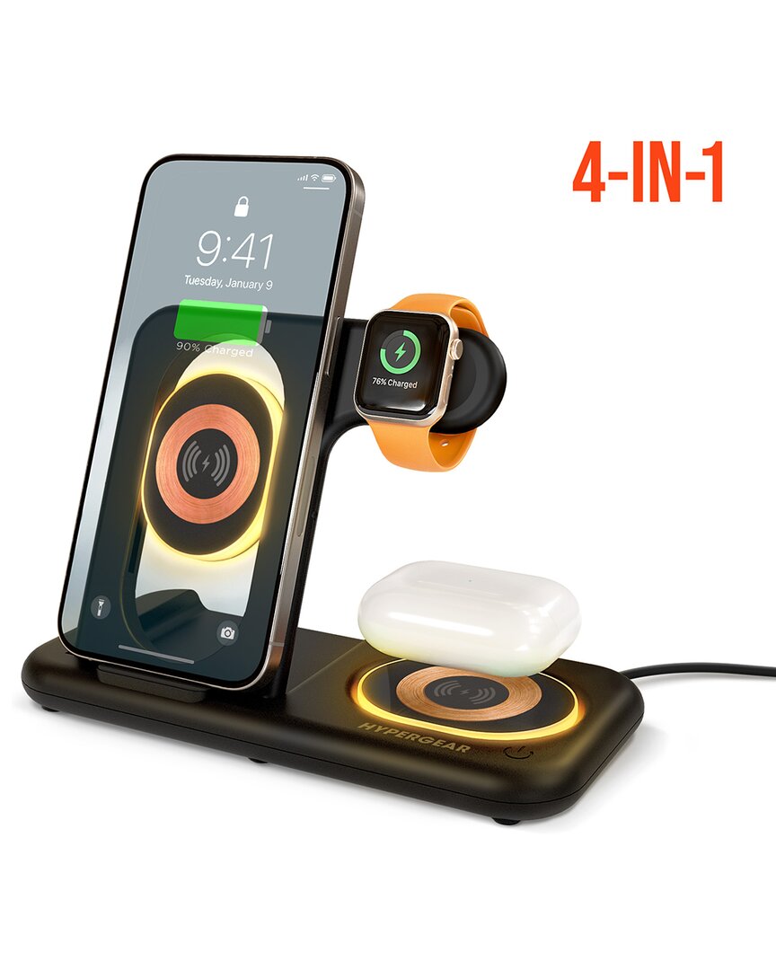Hypergear 4 In 1 Wireless Charging Stand In Black