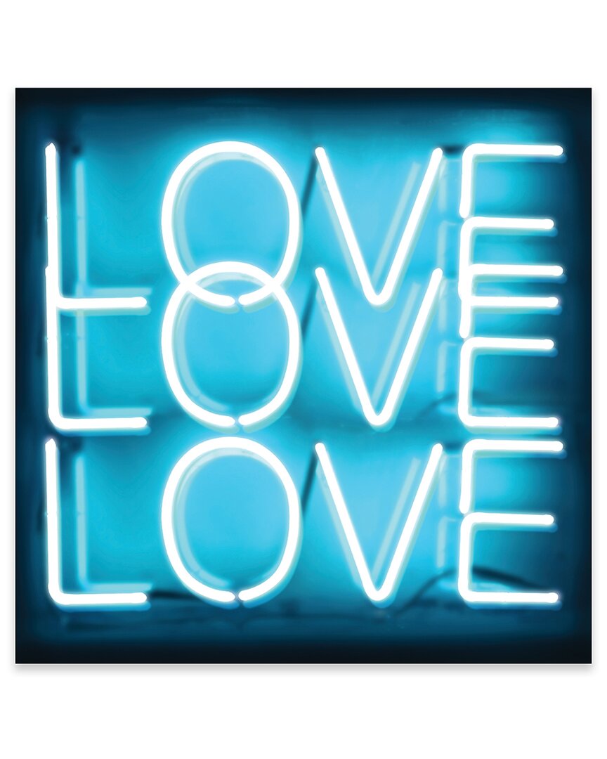 Icanvas Neon Love Love Love Print On Acrylic Glass By Hailey Carr