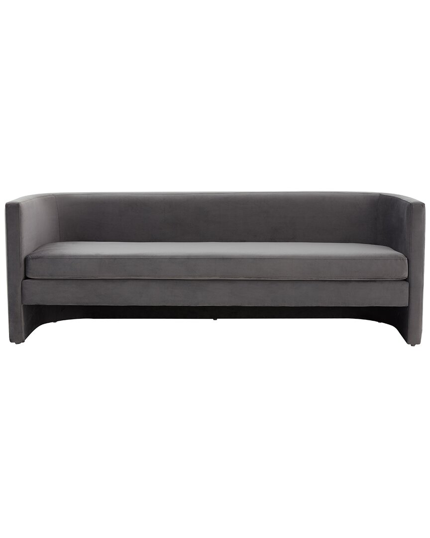 Shop Safavieh Couture Rosabeth Curved Sofa In Grey