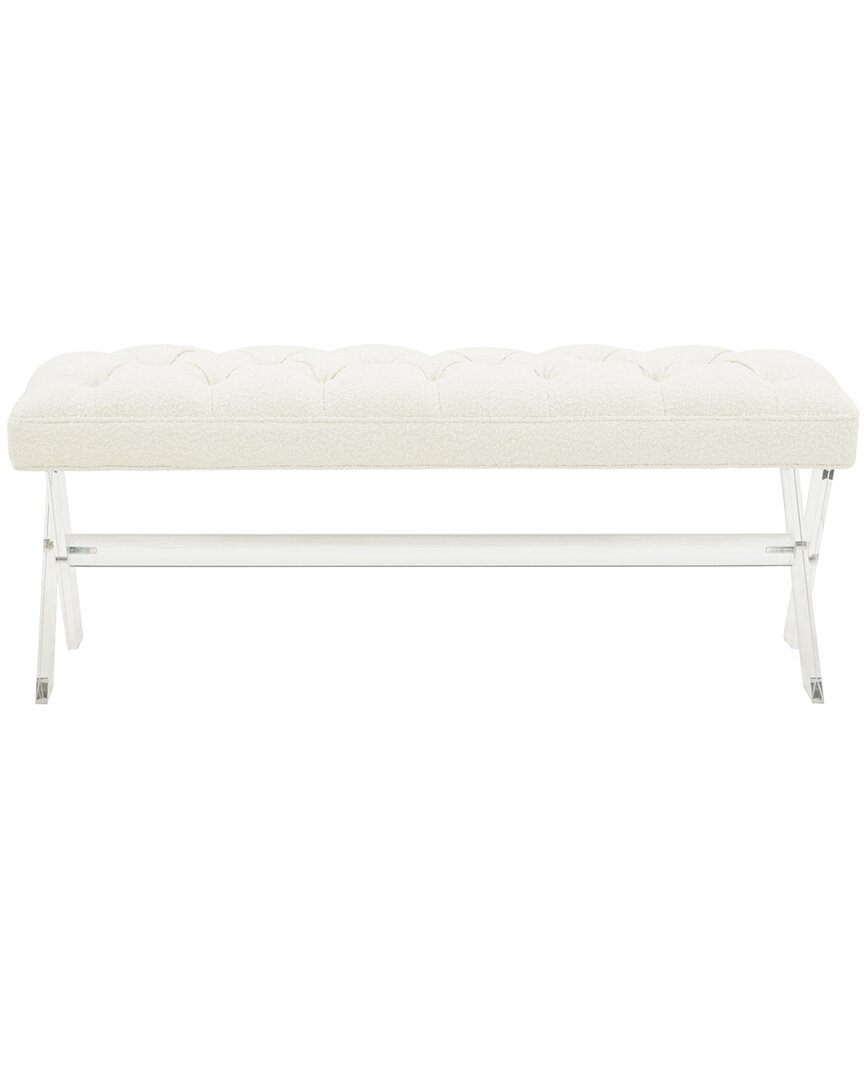 Safavieh Couture Tourmaline Acrylic Bench In White