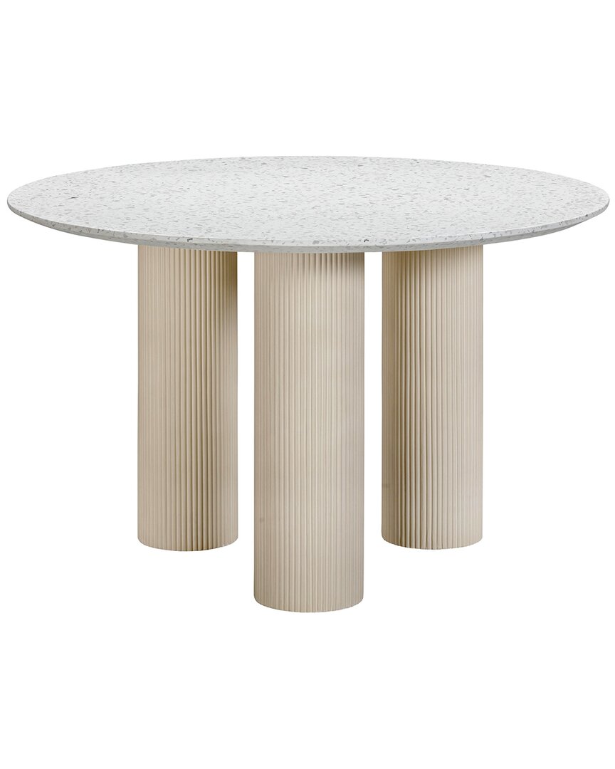 Tov Furniture Parcino Terrazzo Concrete Indoor/outdoor Dining Table In Orange