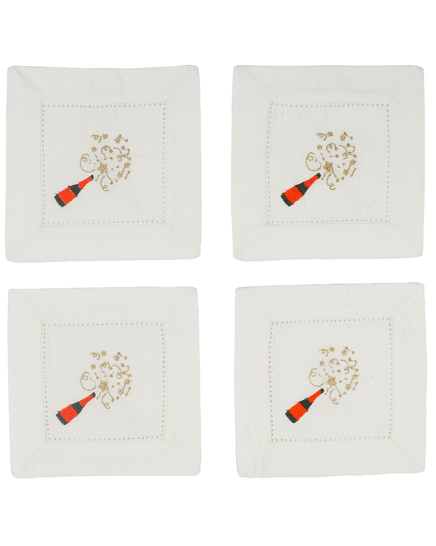 TIRAMISU TIRAMISU SIP & SPARKLE EMBROIDERED COCKTAIL NAPKINS