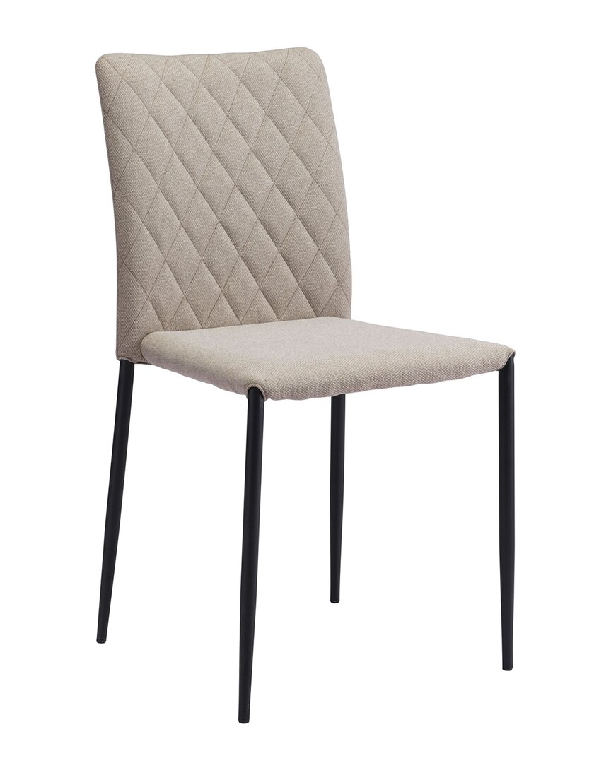 Zuo Modern Harve Dining Chair (set Of 2) In Beige