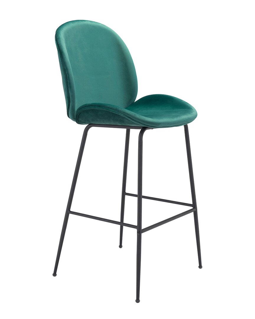Shop Zuo Modern Miles Bar Chair In Green