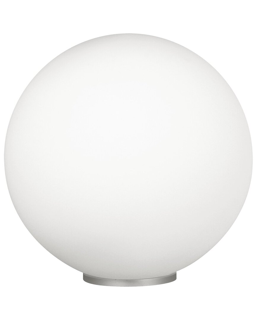 EGLO EGLO RONDO 1 LIGHT TABLE LAMP WITH SILIVER FINISH & OPAL GLASS