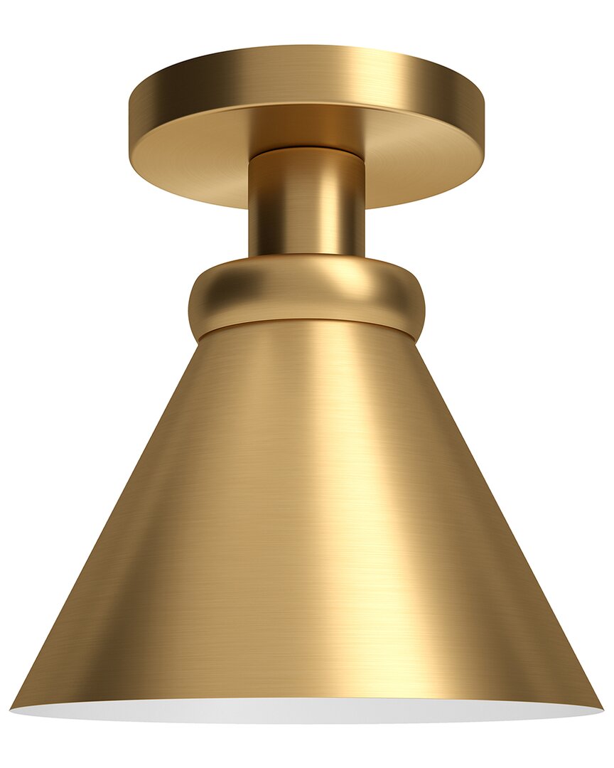 Abraham + Ivy Discontinued  Zeno Semi Flush Mount Lamp In Gold