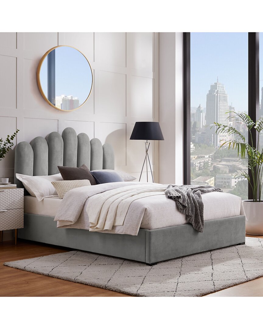 Inspired Home Aanvi Platform Bed In Grey