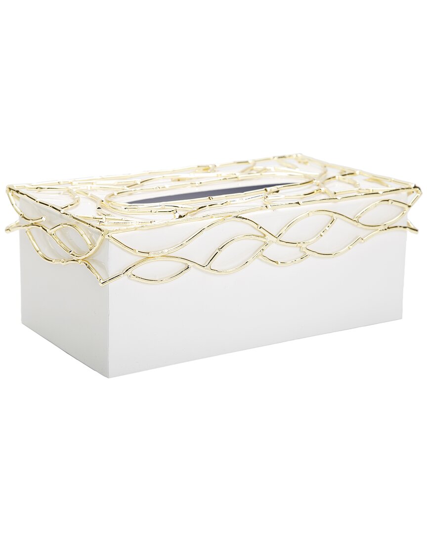 Alice Pazkus Mesh Design Tissue Box In White