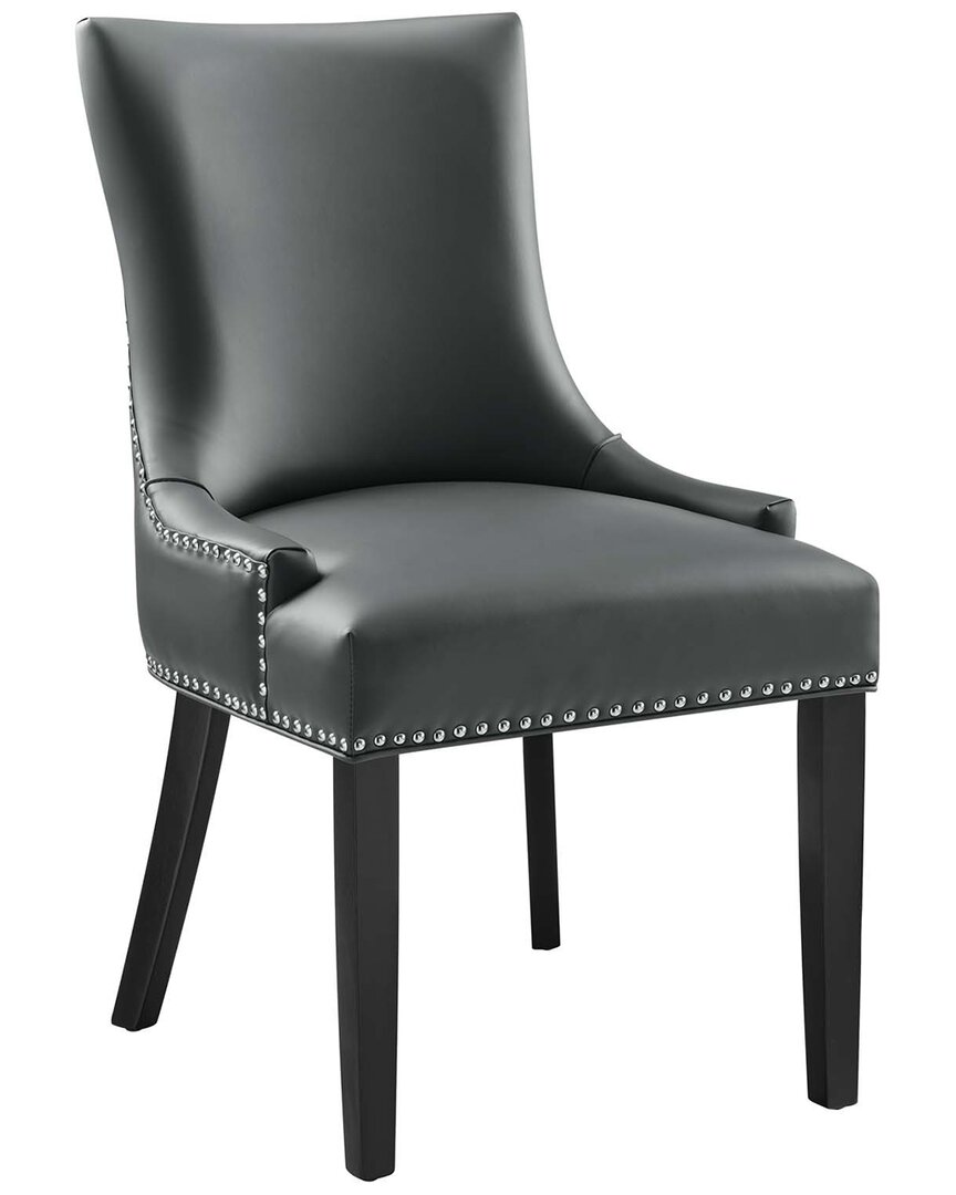 Modway Marquis Vegan Leather Dining Chair In Grey