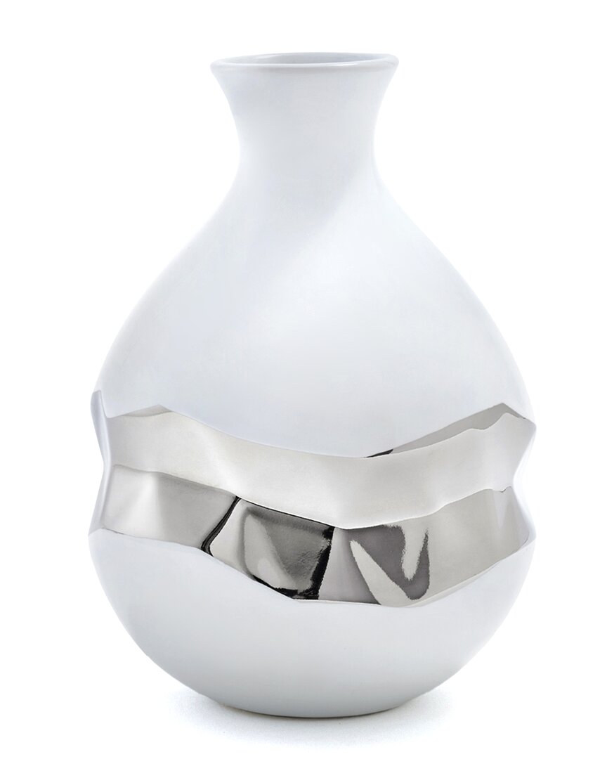 Anna New York Talianna Oro Bud Vase In White