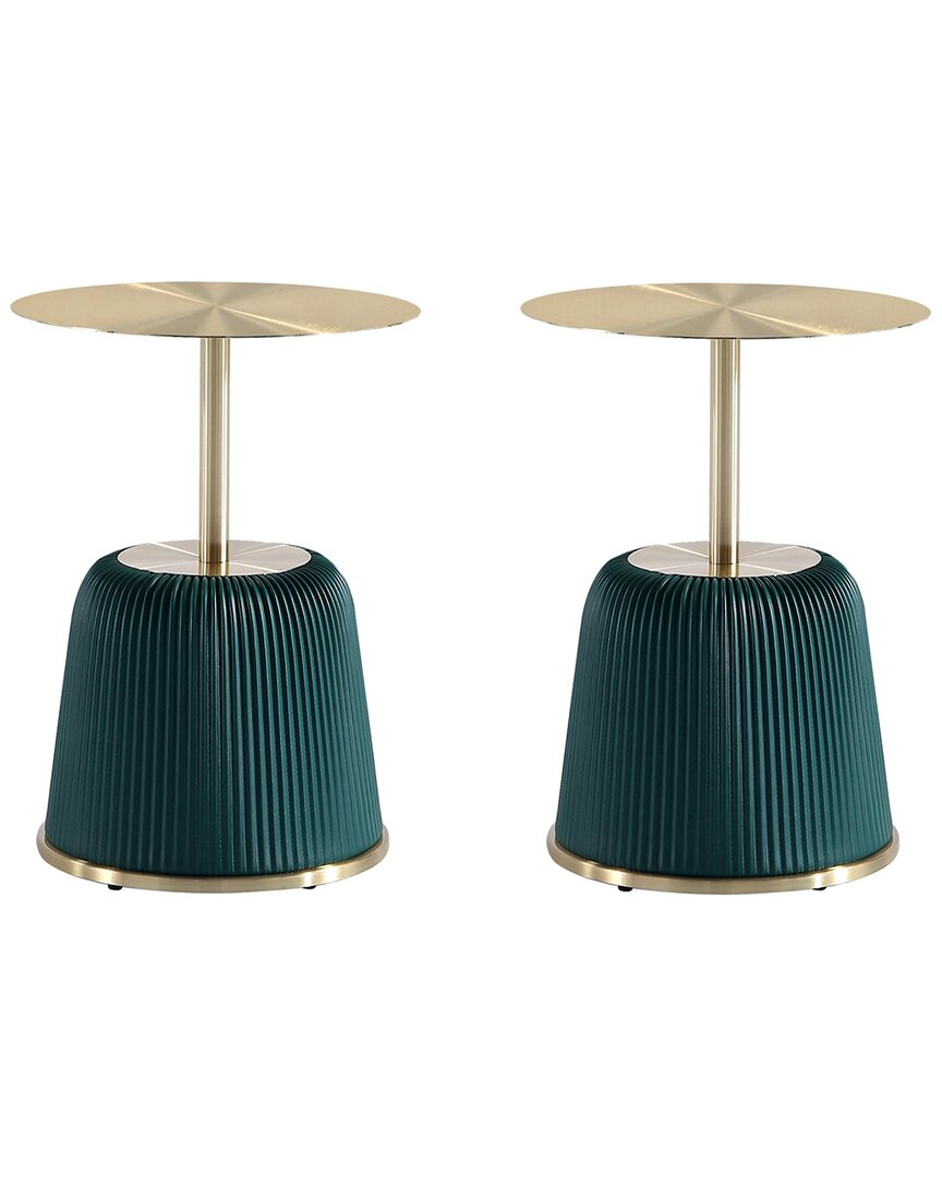 Manhattan Comfort Modern Set Of 2 Upholstered Anderson 1 End Tables