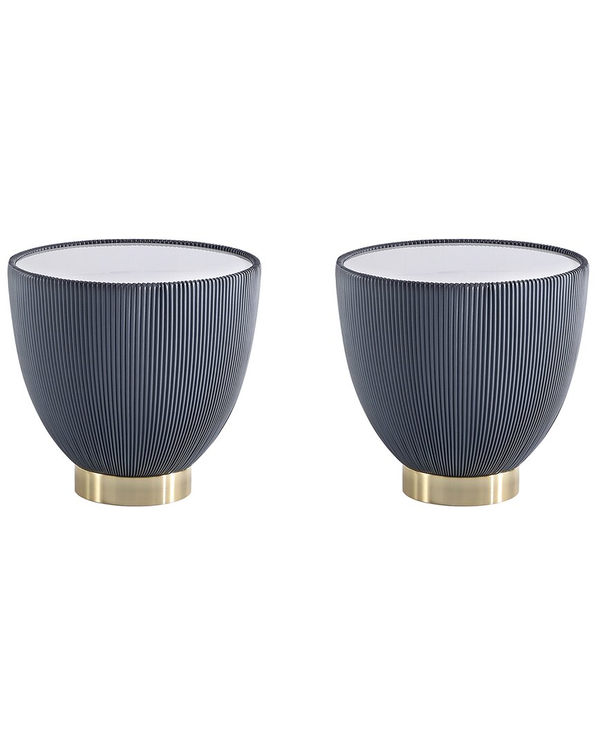 Manhattan Comfort Modern Set Of 2 Upholstered Anderson 2 End Tables