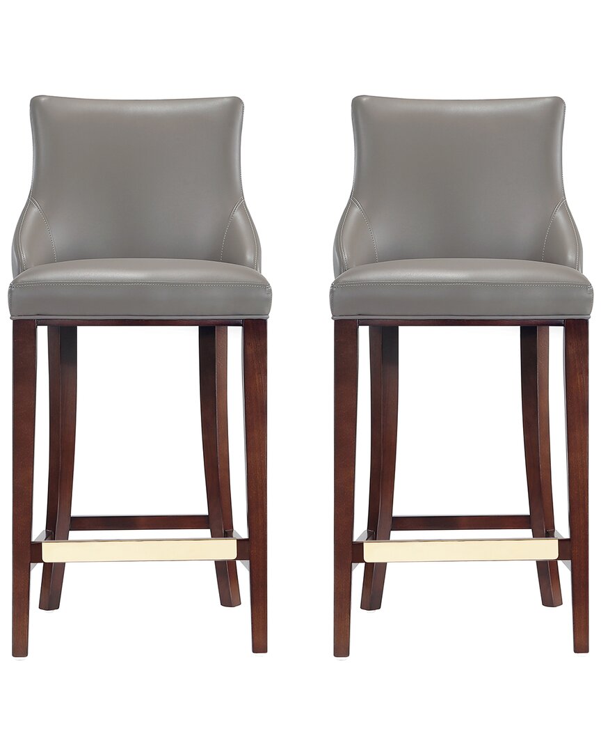 Shop Manhattan Comfort Modern Set Of 2 Shubert Upholstered Barstools