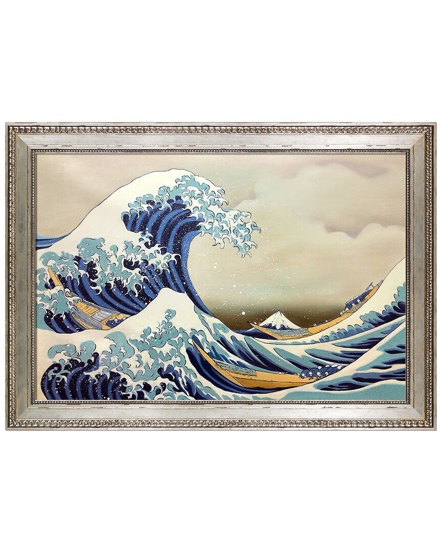 Overstock Art La Pastiche The Great Wave Off Kanagawa Framed Wall Art By Katsushika Hokusai In Multicolor
