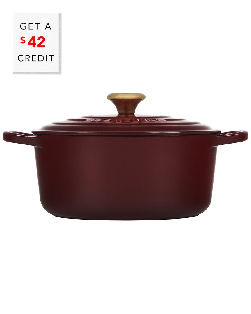 Le Creuset 5.5qt Signature Round Dutch Oven With $42 Credit In Red