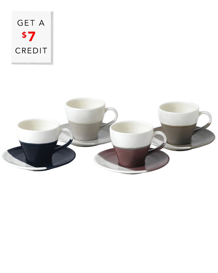 Royal Doulton Coffee Studio Set Of 4 Espresso Cups In Assorted Pack