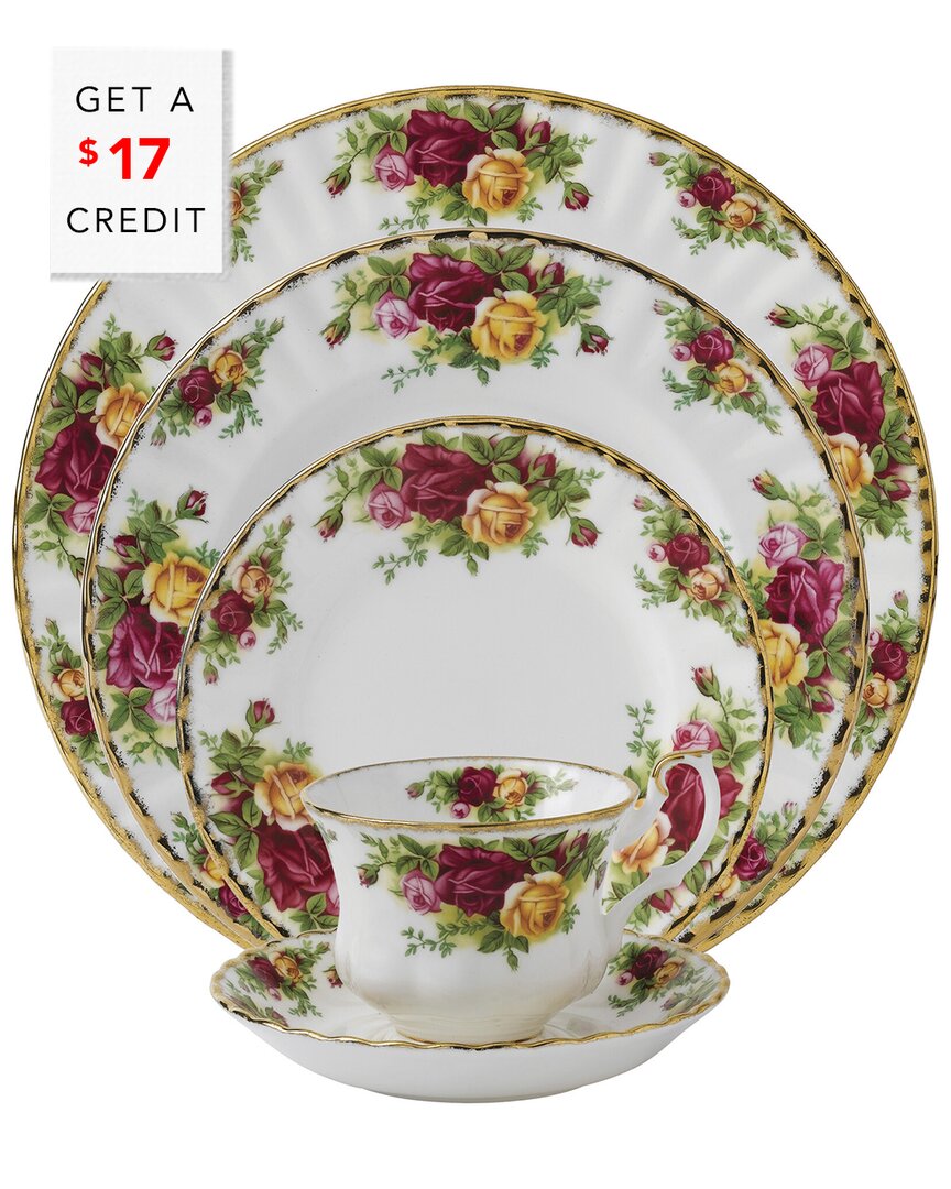 Royal Albert Old Country Roses 5pc Place Setting