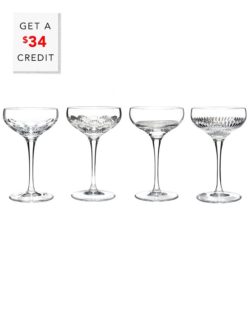 Waterford Mixology 4pc Coupe Set With $34 Credit