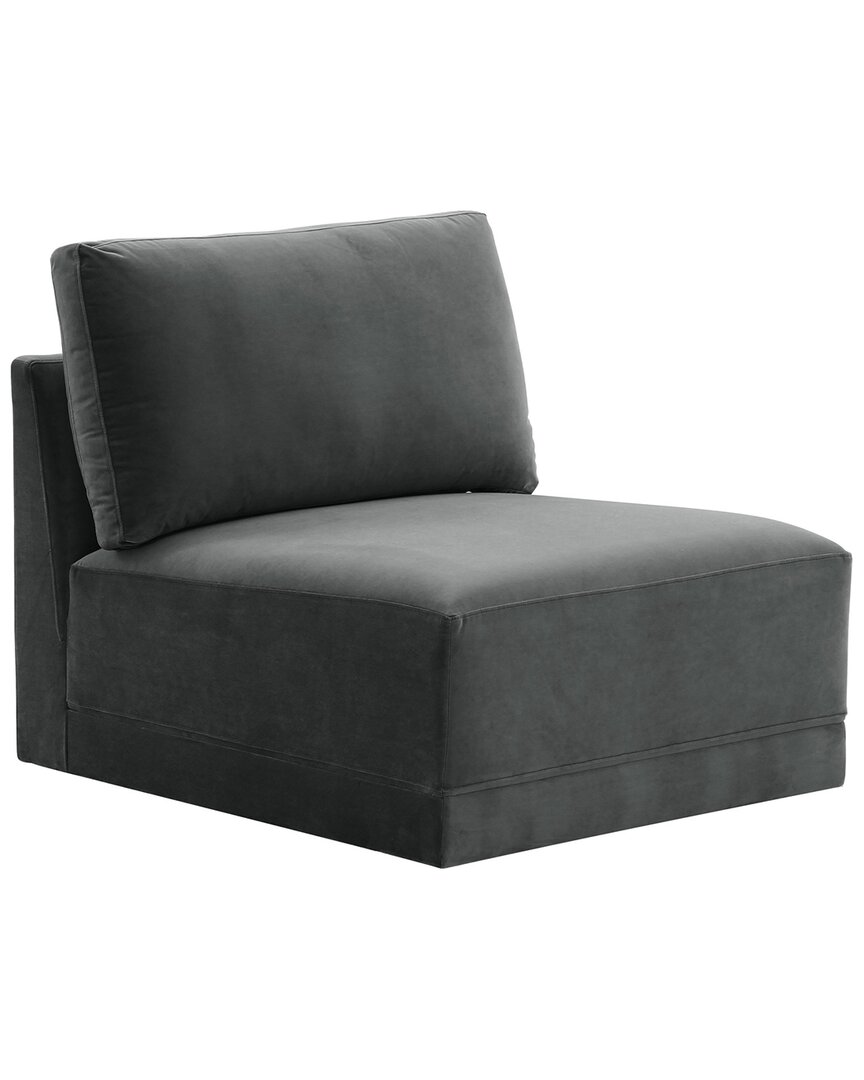 Tov Furniture Willow Armless Chair In Charcoal