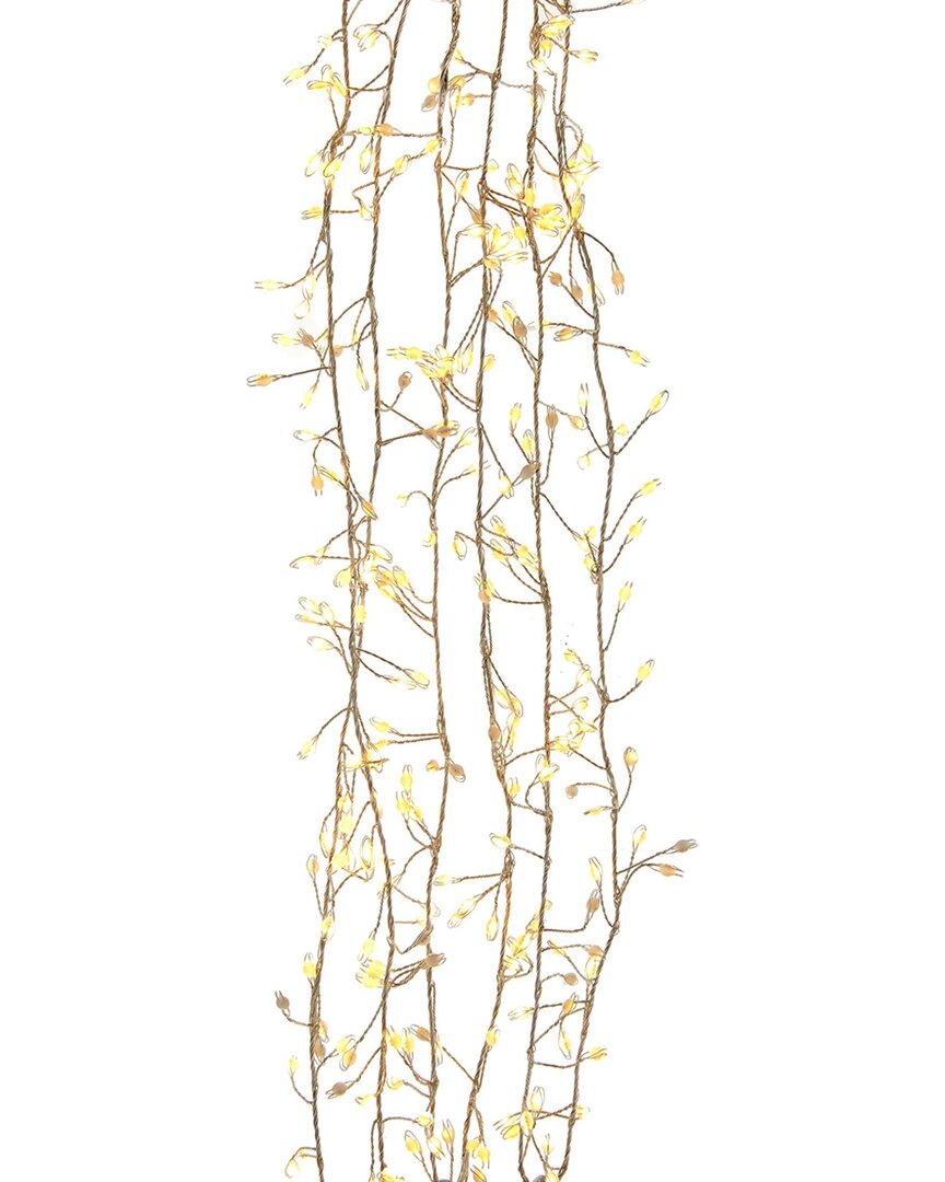 Kurt Adler 300-light Cluster Garland With Classic White Led Twinkle Lights In White