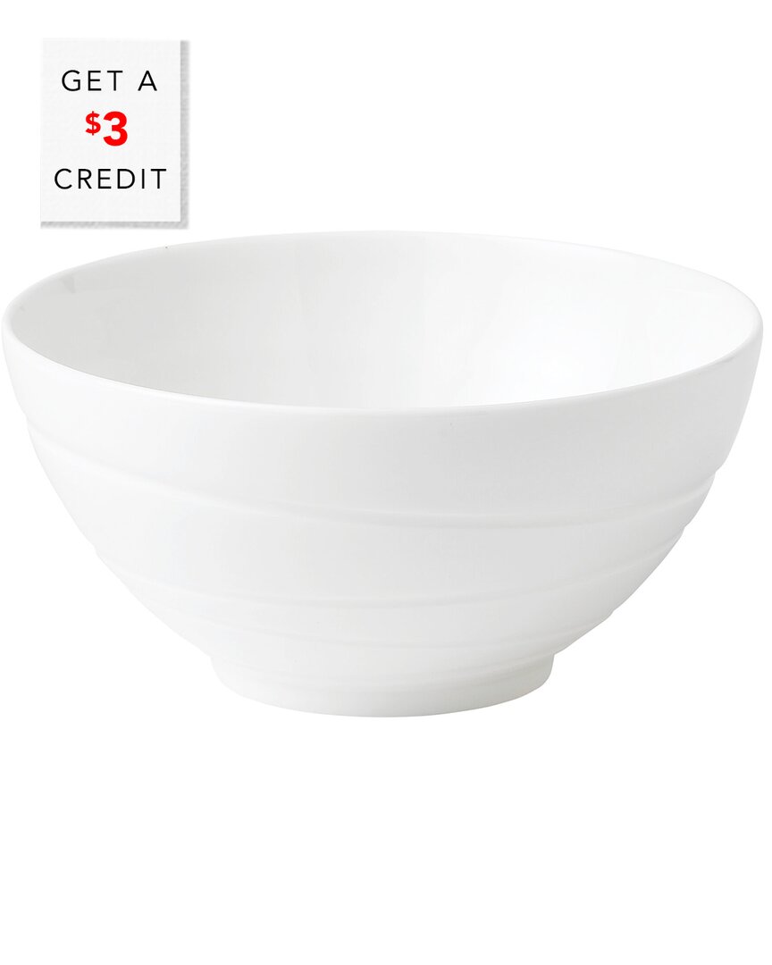 Wedgwood Jasper Conran For  5.5in White Strata Gift Bowl With $3 Credit