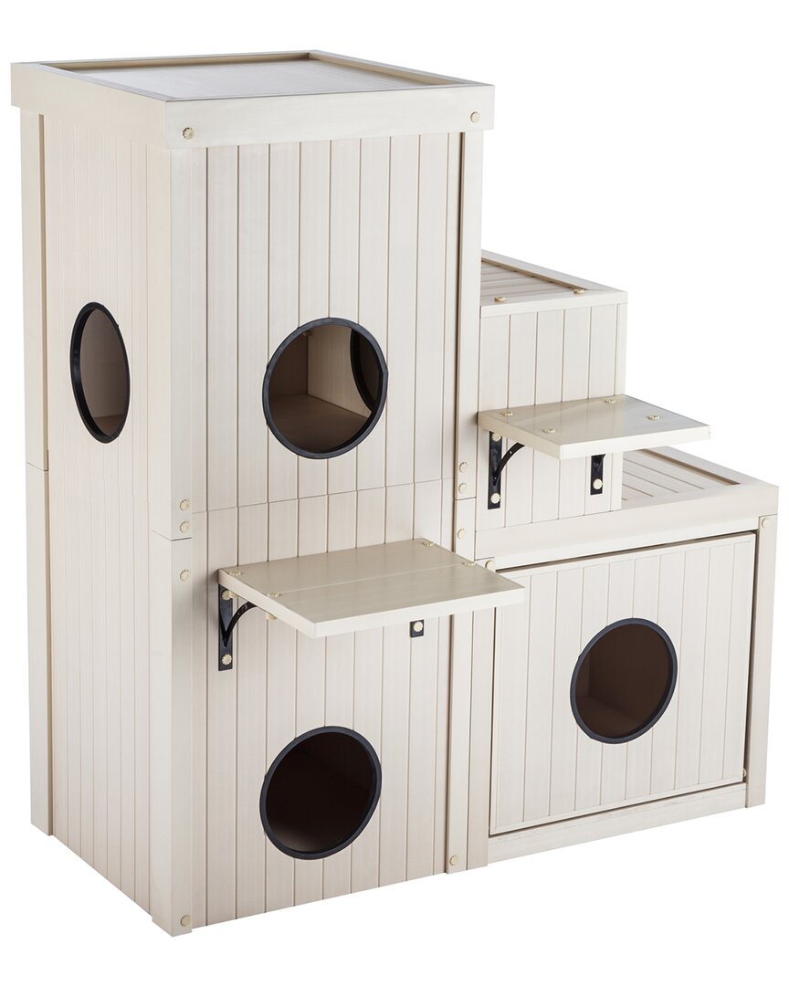 New Age Pet Ecoflex Kitty Katio Climber Cat House In Brown