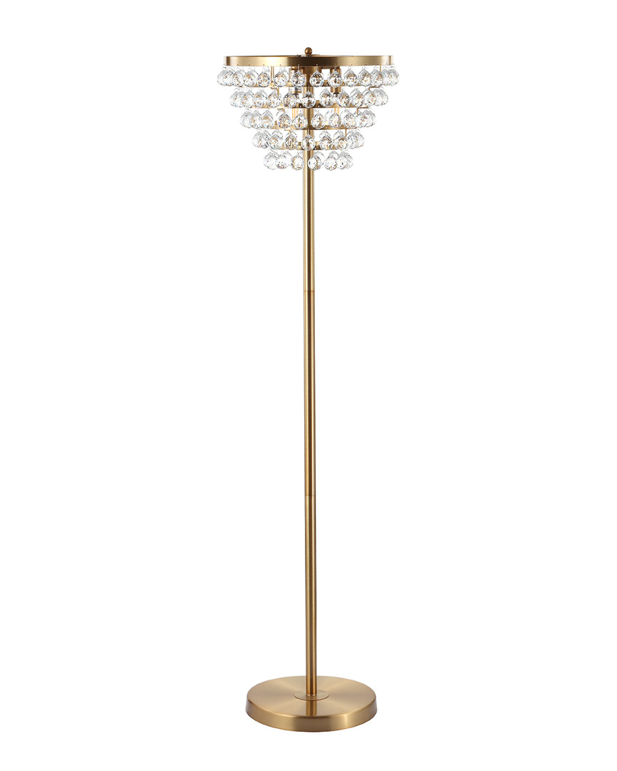 Jonathan Y 60in Jemma Gold & Clear Floor Lamp